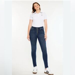 KanCan High Rise Dark Blue Jeans